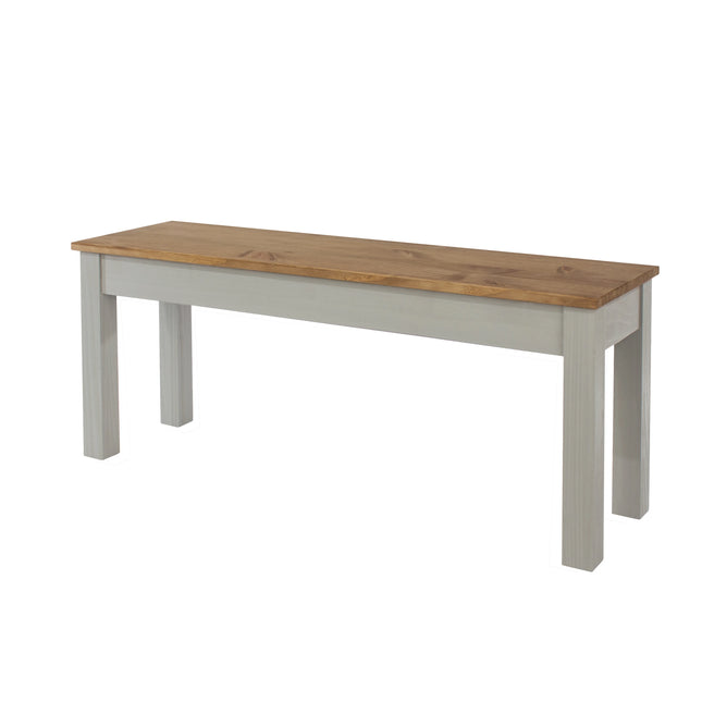 Linea - Dining Bench - Two-Tone Solid Pine Grey