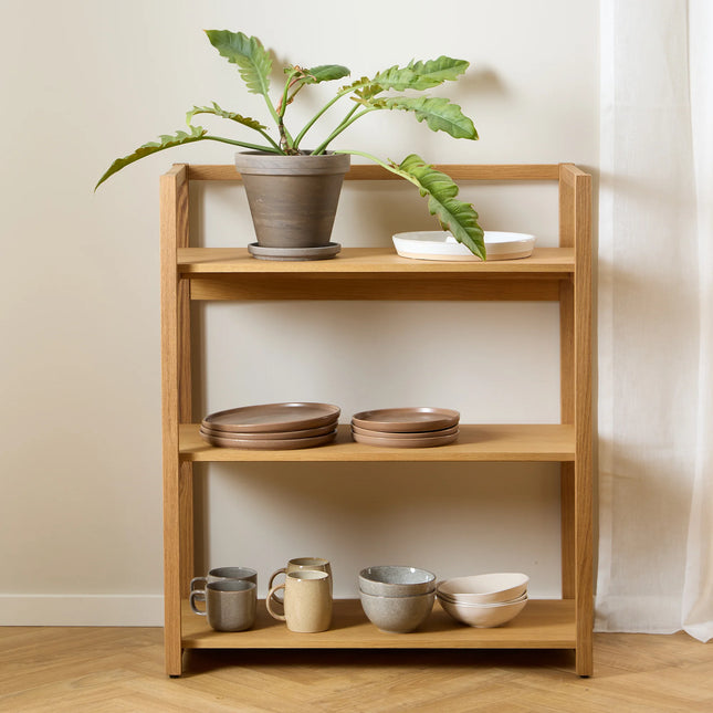 Ludza Rectangular Bookcase With 3 Shelves in Oak – Stylish Storage