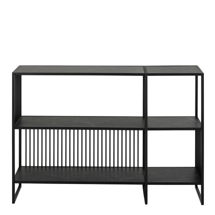 Strington - Bookcase with 2 Shelves in Black