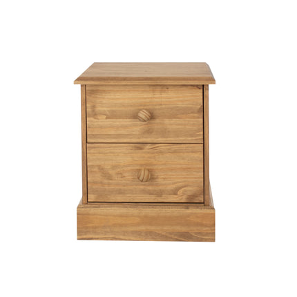 Cotswold - Bedside Cabinet - 2 Drawer Solid Pine