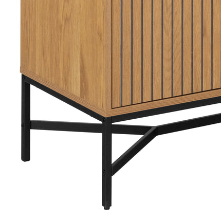 Jaipur Display Cabinet With 4 Doors and 6 Shelves in Wild Oak