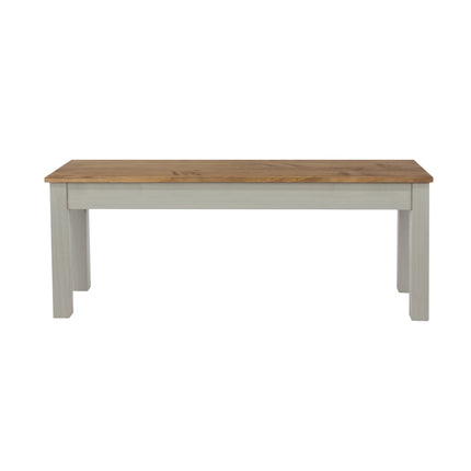 Linea - Dining Bench - Two-Tone Solid Pine Grey