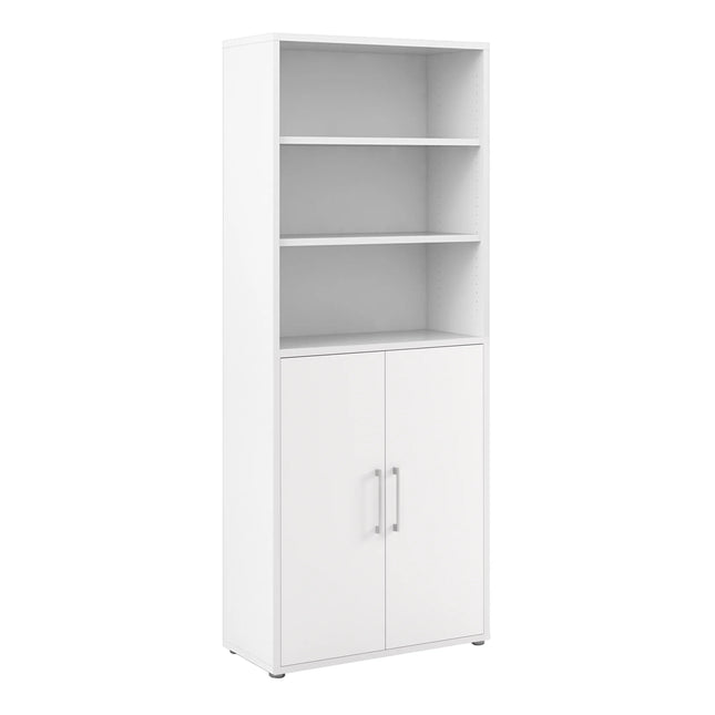Prima - Bookcase 4 Shelves with 2 Doors