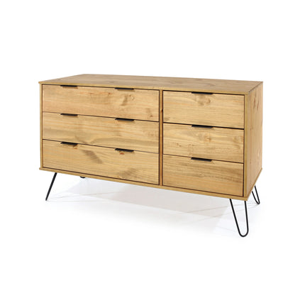 Augusta - Chest of Drawers - 6 Drawer Industrial & Hairpin Legs