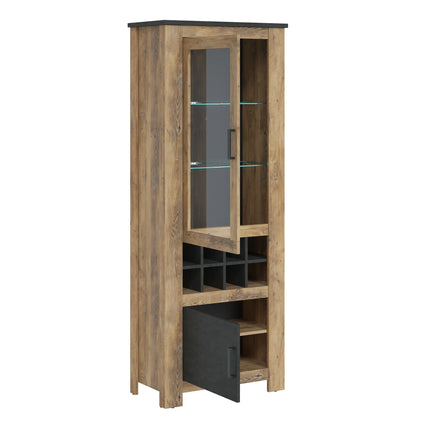 Rapallo - 2 Door Display Cabinet with Wine Rack