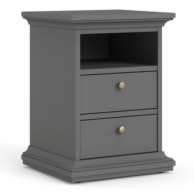 Paris - 2 Drawer Bedside Table