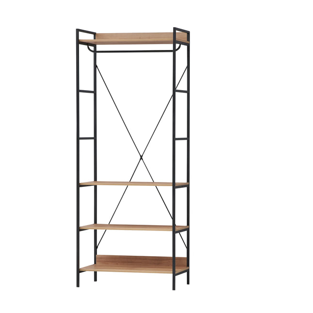 Claire - 4 Shelf Open Wardrobe - Riviera Oak