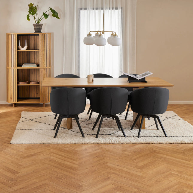 Darlene - Swivel Dining Chair with Armrest