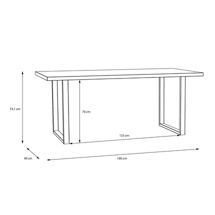 Nikomedes - Dining Table In Bartex Oak