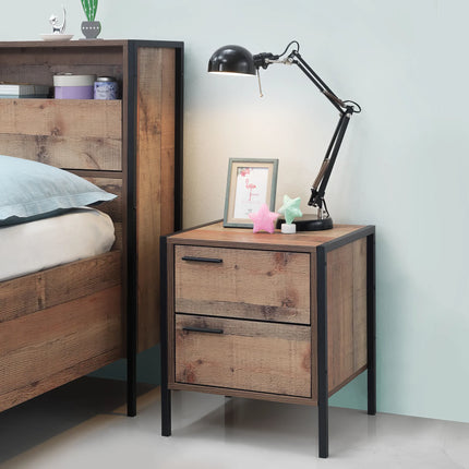 Stretton - 3 Piece Bedroom Set 2 Door Wardrobe - Rustic Oak