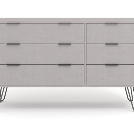 Augusta - Chest of Drawers - 6 Drawer Industrial & Hairpin Legs