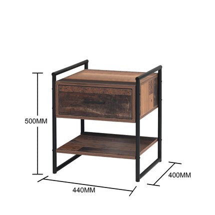 Abbey - Bedside Table - 1 Drawer