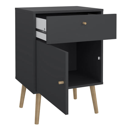Cumbria Bedside Table 1 Door 1 Drawer Laminate