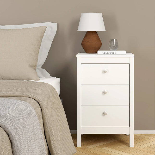 Madrid - Bedside Table with 3 Drawers