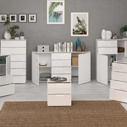 Sienna - Wide Chest of 4 Drawers and 2 Doors