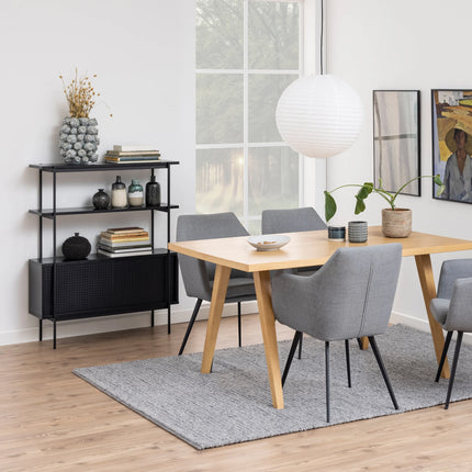 Angus - Small Bookcase with 2 Sliding Doors