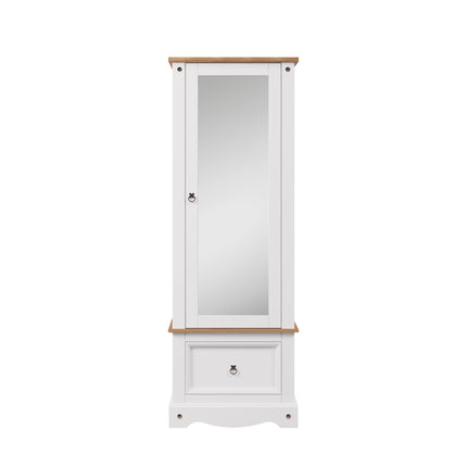 Corona - Wardrobe - 1 Door 1 Drawer Mirrored