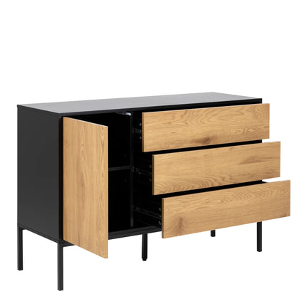 Seaford - 1 Door 3 Drawer Small Sideboard