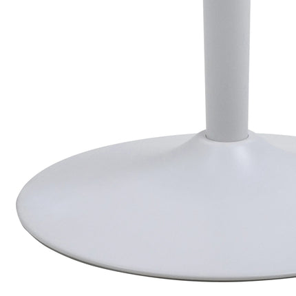 Malta Round Bar Table in Ceramic White – Stylish Compact Design