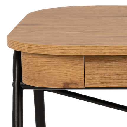 Blueton - Office Desk with 2 Drawers in Black and Oak