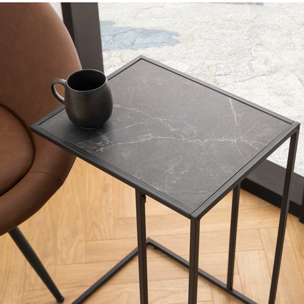Infinity - Side Table in Matt Black