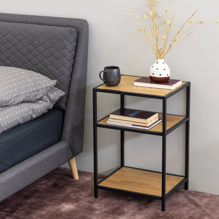 Seaford - Bedside Table with 2 Shelves
