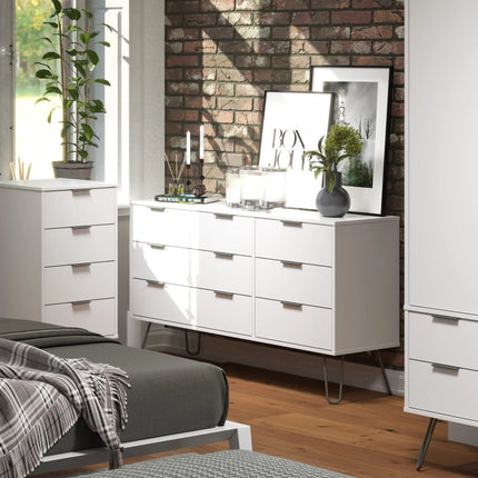 Augusta - Chest of Drawers - 6 Drawer Industrial & Hairpin Legs