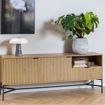 Jaipur - Sideboard with 2 Doors and 1 Drawer in Black