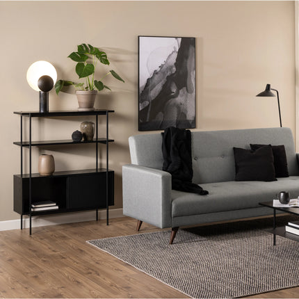 Angus - Small Bookcase with 2 Sliding Doors