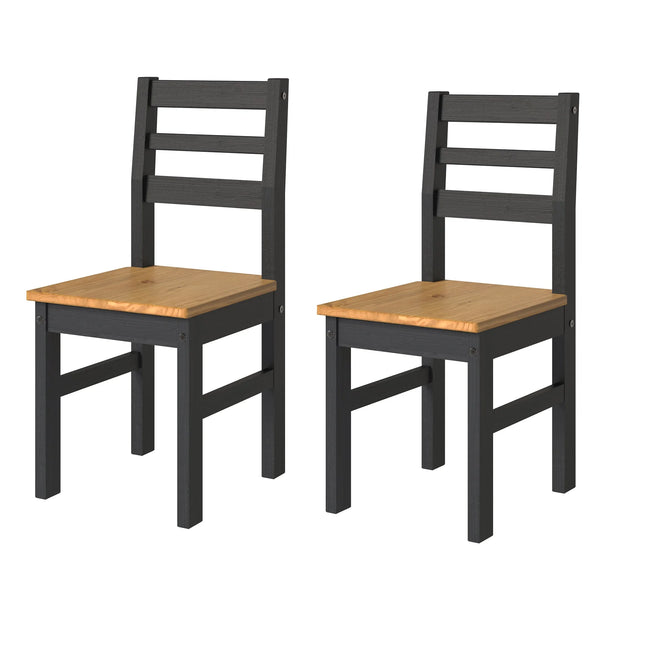 Linea - Dining Chair Pair - Antique Waxed Pine