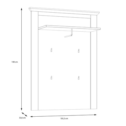 Illopa - Wall Panel in Oak Nelson/Snowy Oak