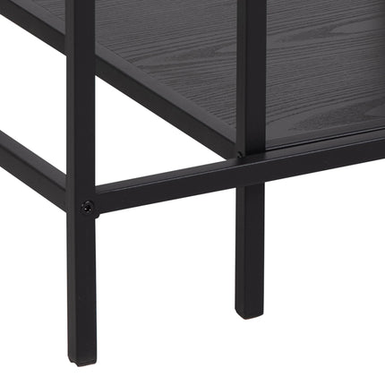 Seaford - Black Metal Coffee Table Set with Glass Top