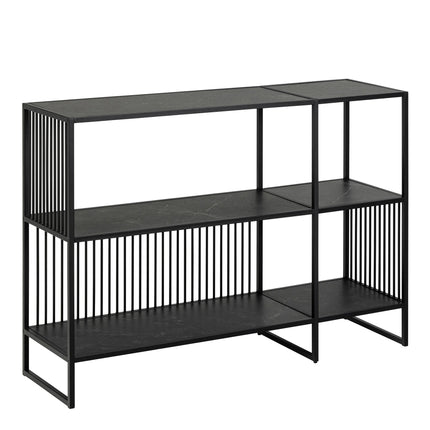 Strington - Bookcase with 2 Shelves in Black