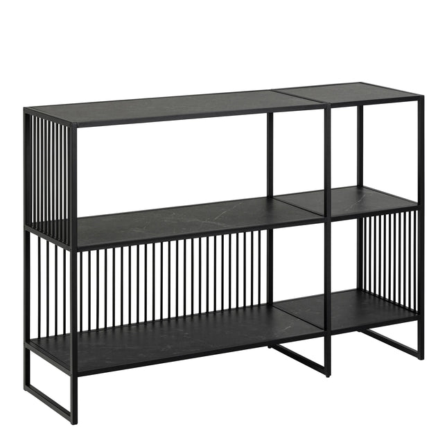 Strington - Bookcase with 2 Shelves in Black