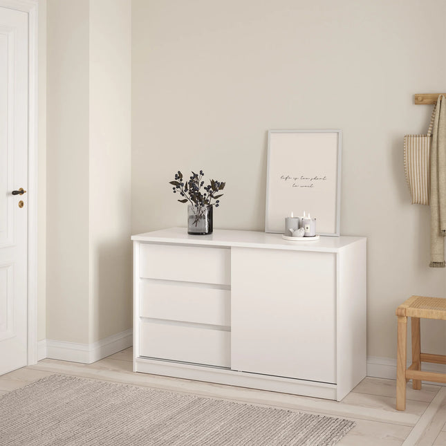 Naia - Storage Unit with 1 Sliding Door and 3 Drawers
