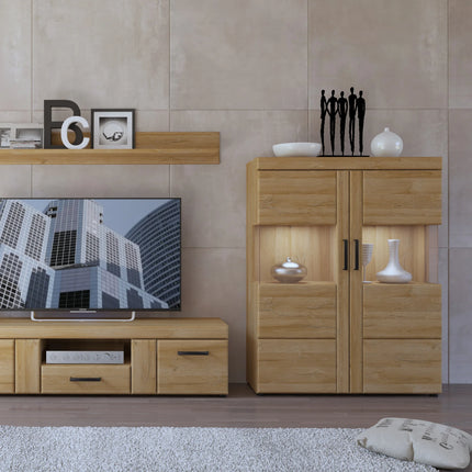 Cortina - Low Wide 2 Door Display Cabinet