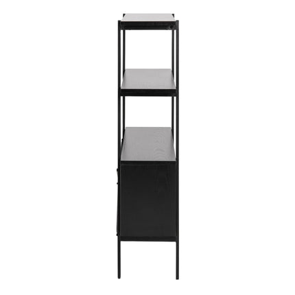 Angus - Small Bookcase with 2 Sliding Doors