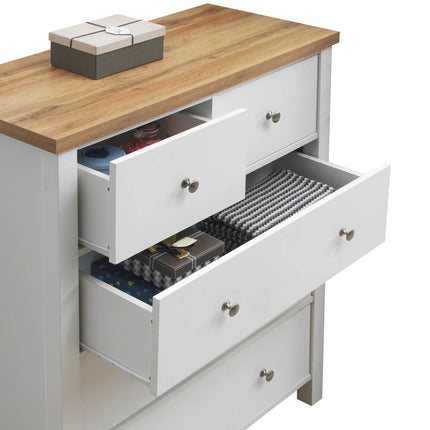 Astbury - 3 Piece Bedroom Set - 5 Drawer Chest - White