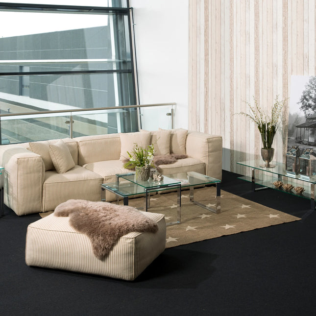 Katrine Coffee Table Set with Glass, Smoked Glass & Ceramic Tops