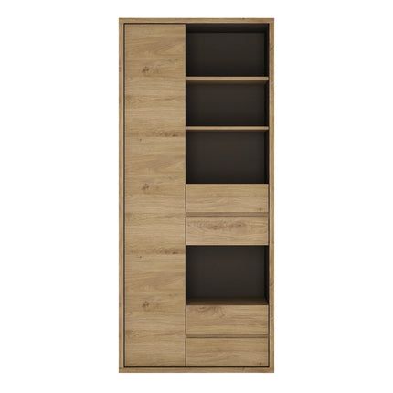 Shetland - Tall Wide 1 Door 4 Drawer Bookcase