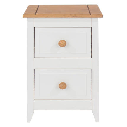Capri - Bedside Table - 2 Drawer & Antique Waxed Pine Top