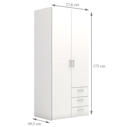 Space - Wardrobe - 2 Doors 3 Drawers