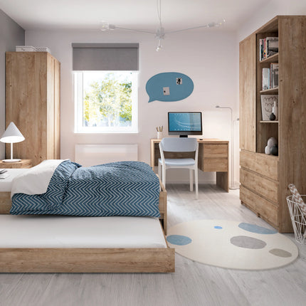 Fribo Oak Desk 1 Door 1 Drawer Laminate 135cm Wide