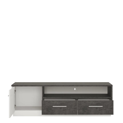 Zingaro - 1 Door 2 Drawer wide TV Cabinet