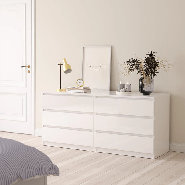 Naia - Wide Chest of 6 Drawers (3+3)