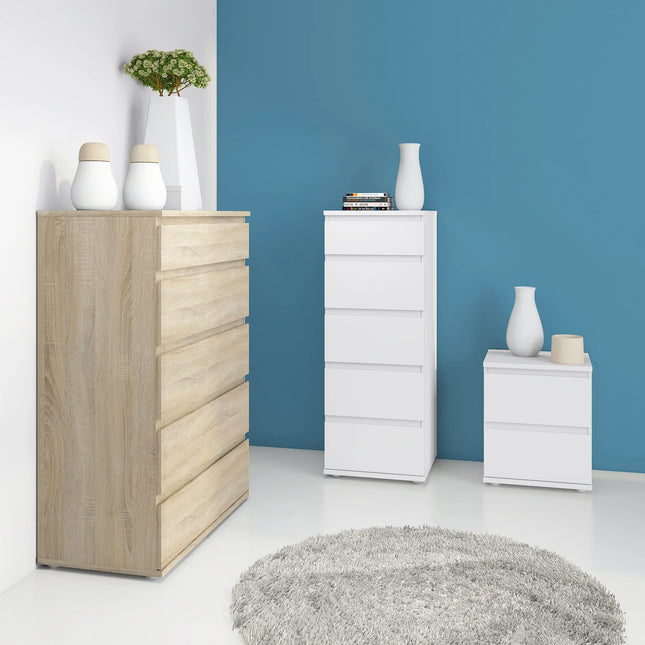 Nova - Narrow Chest of 5 Drawers