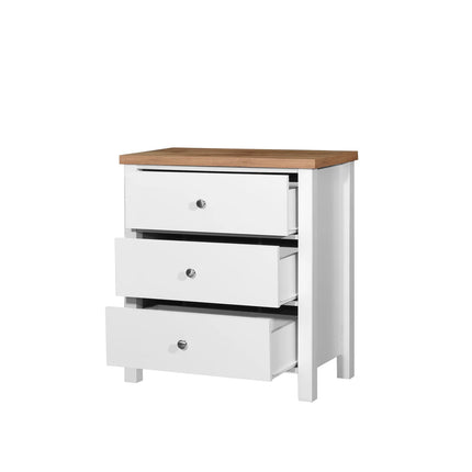 Astbury - 3 Piece Bedroom Set - 3 Drawer Chest - White