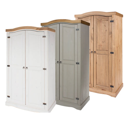 Corona - Wardrobe - 2 Door Traditional with Exposed Hinges