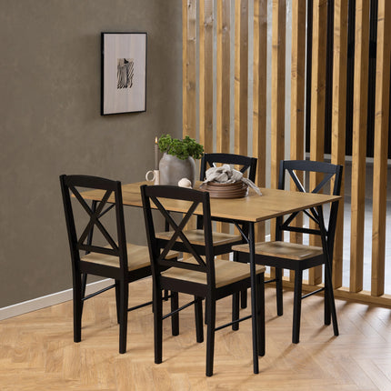 Peru Rectangular Dining Table in Wild Oak 120x80cm