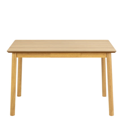 Barlow Rectangular Dining Table in Matt Oak with Straight Grain Finish